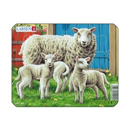 Пазл Овца с малышами, 7 деталей